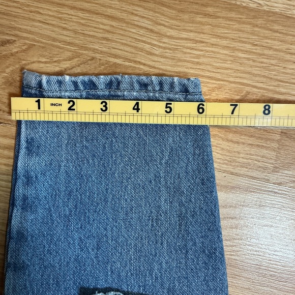 Zara High Rise Ripped Denim Jeans - Picture 9 of 9